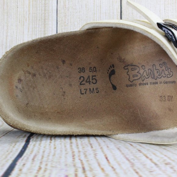 BIRKENSTOCK Birkis Two Strap Slide Sandals Size 7 - Picture 7 of 9